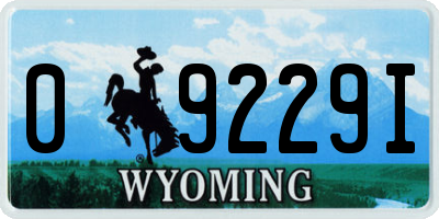 WY license plate 09229I