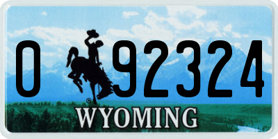 WY license plate 092324