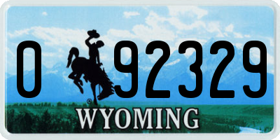 WY license plate 092329