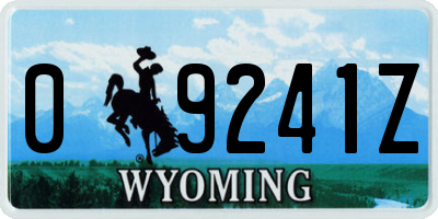 WY license plate 09241Z