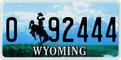 WY license plate 092444