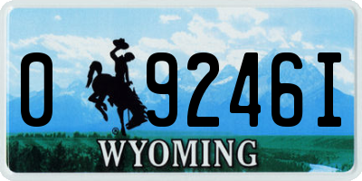 WY license plate 09246I