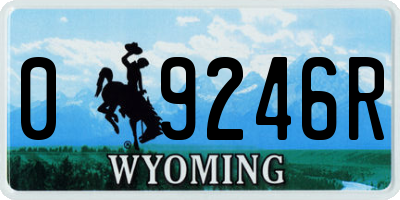 WY license plate 09246R