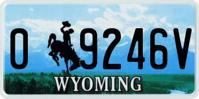 WY license plate 09246V