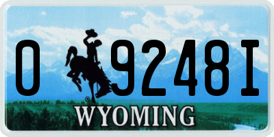 WY license plate 09248I
