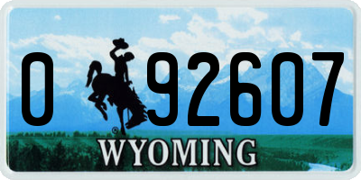 WY license plate 092607