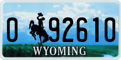 WY license plate 092610