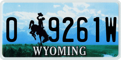 WY license plate 09261W