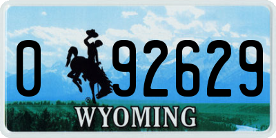 WY license plate 092629