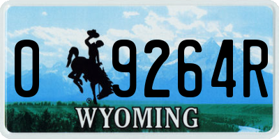 WY license plate 09264R
