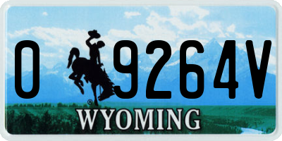WY license plate 09264V