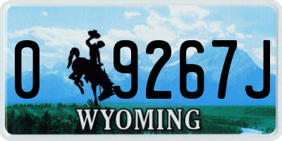 WY license plate 09267J
