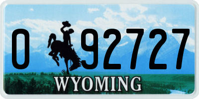 WY license plate 092727