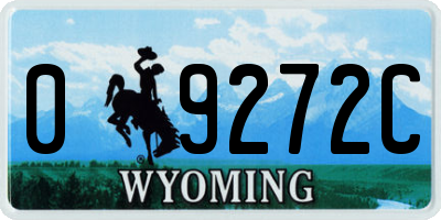 WY license plate 09272C