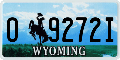 WY license plate 09272I