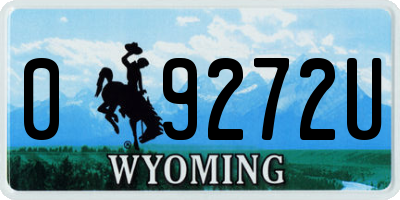 WY license plate 09272U