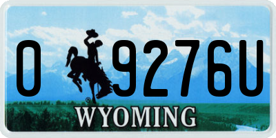 WY license plate 09276U