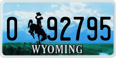 WY license plate 092795