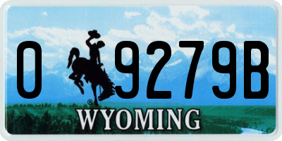WY license plate 09279B