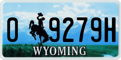WY license plate 09279H