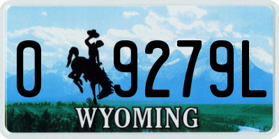WY license plate 09279L