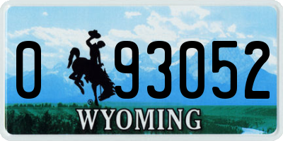WY license plate 093052