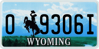 WY license plate 09306I