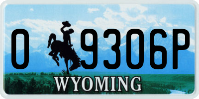 WY license plate 09306P