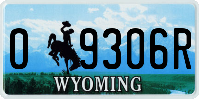 WY license plate 09306R