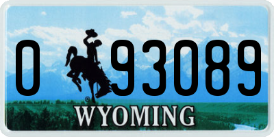 WY license plate 093089