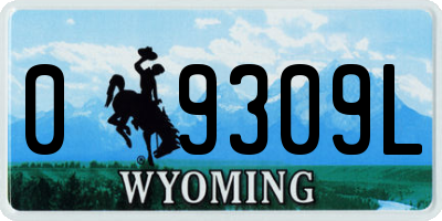 WY license plate 09309L