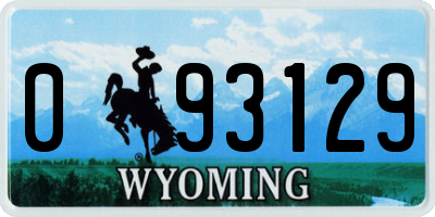 WY license plate 093129