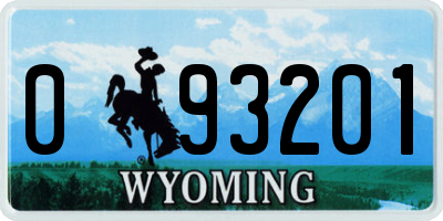 WY license plate 093201
