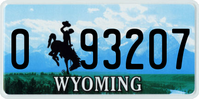 WY license plate 093207