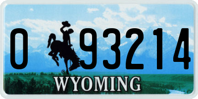 WY license plate 093214