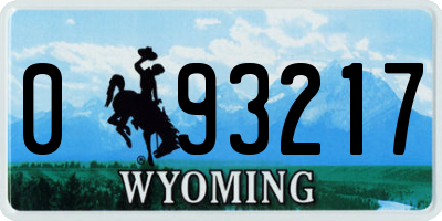 WY license plate 093217
