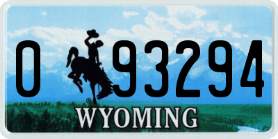 WY license plate 093294