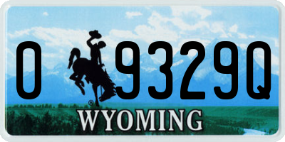 WY license plate 09329Q