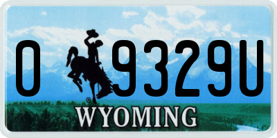 WY license plate 09329U