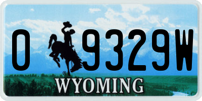 WY license plate 09329W