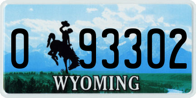 WY license plate 093302