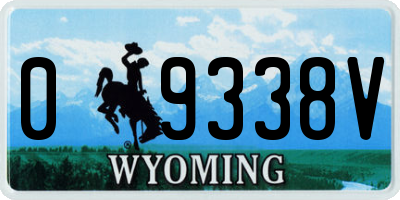 WY license plate 09338V