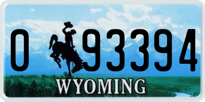 WY license plate 093394