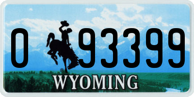 WY license plate 093399