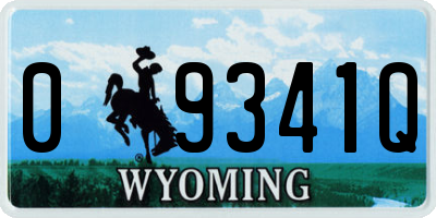 WY license plate 09341Q