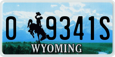 WY license plate 09341S