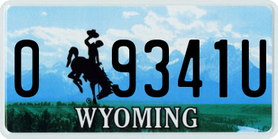WY license plate 09341U
