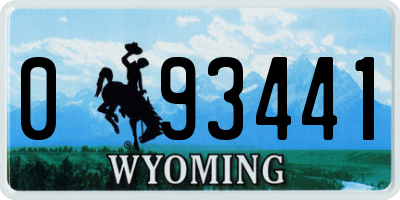 WY license plate 093441