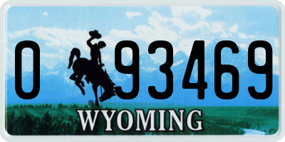 WY license plate 093469