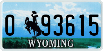 WY license plate 093615